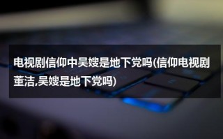 电视剧信仰中吴嫂是地下党吗(信仰电视剧董洁,吴嫂是地下党吗)（信仰赵安妮）