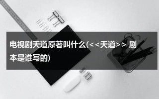 电视剧天道原著叫什么( 剧本是谁写的)（《天道》原著作者）
