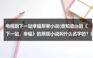 电视剧下一站幸福原著小说(谁知道台剧《下一站，幸福》的原版小说叫什么名字的？作者是谁？跪求！！)（台剧下一站幸福结局是he吗）