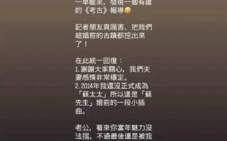 太太回应苏永康密会事件：我们夫妻感情非常稳定