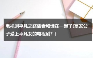 电视剧平凡之路潘岩和谁在一起了(富家公子爱上平凡女的电视剧？)（平凡之路女演员）