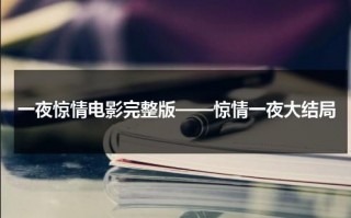 一夜惊情电影完整版——惊情一夜大结局（电影一夜惊喜百度百科）