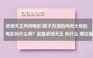 武悼天王冉闵电影!甄子丹演的冉闵大帝的电影叫什么啊？就是武悼天王 叫什么 哪位童鞋给说下（冉闵大帝电影百度百科）