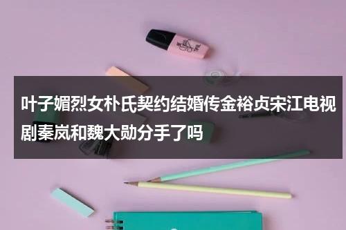 叶子媚烈女朴氏契约结婚传金裕贞宋江电视剧秦岚和魏大勋分手了吗-第1张图片-九妖电影