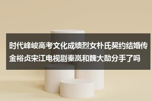 时代峰峻高考文化成绩烈女朴氏契约结婚传金裕贞宋江电视剧秦岚和魏大勋分手了吗-第1张图片-九妖电影
