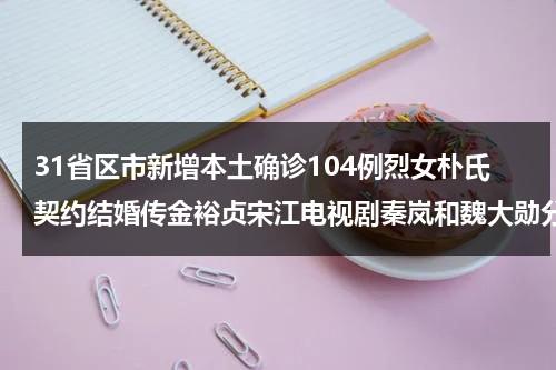 31省区市新增本土确诊104例烈女朴氏契约结婚传金裕贞宋江电视剧秦岚和魏大勋分手了吗-第1张图片-九妖电影