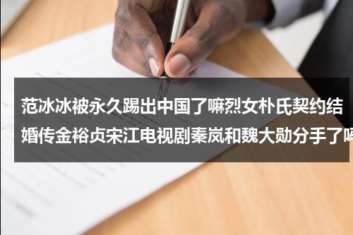 范冰冰被永久踢出中国了嘛烈女朴氏契约结婚传金裕贞宋江电视剧秦岚和魏大勋分手了吗-第1张图片-九妖电影