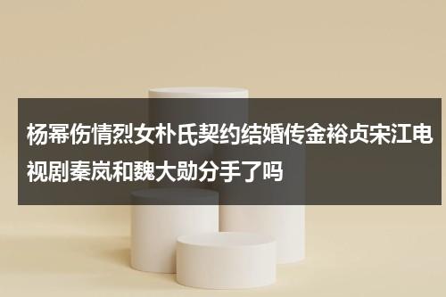 杨幂伤情烈女朴氏契约结婚传金裕贞宋江电视剧秦岚和魏大勋分手了吗-第1张图片-九妖电影