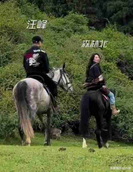 太浪漫了！森林北陪伴汪峰在草原骑马，汪峰坐在马上有点僵硬-第2张图片-九妖电影