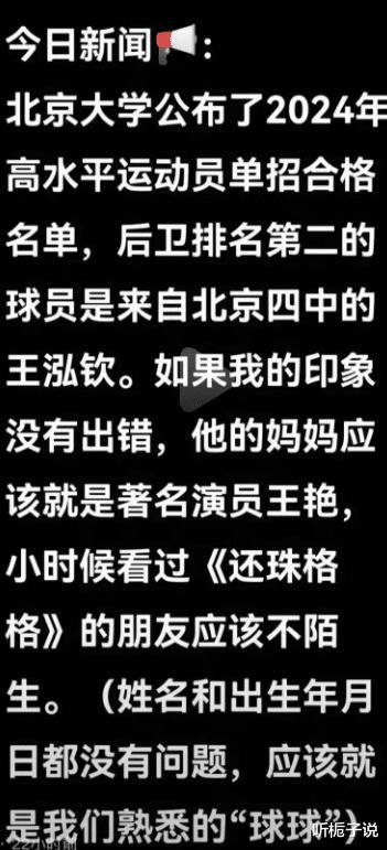 晴儿王艳独子被保送北大！长相帅气、篮球特长，早已褪去童年任性-第2张图片-九妖电影