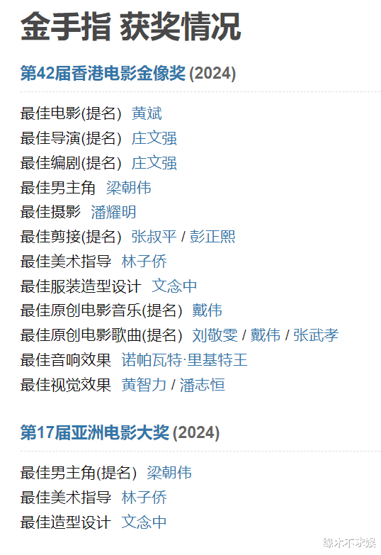 第42届金像奖获奖名单出炉！梁朝伟爆冷夺影帝，被嘲烂片水分大！-第17张图片-九妖电影