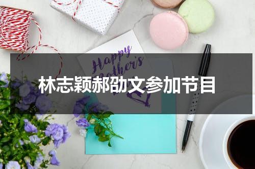 林志颖郝劭文参加节目-第1张图片-九妖电影