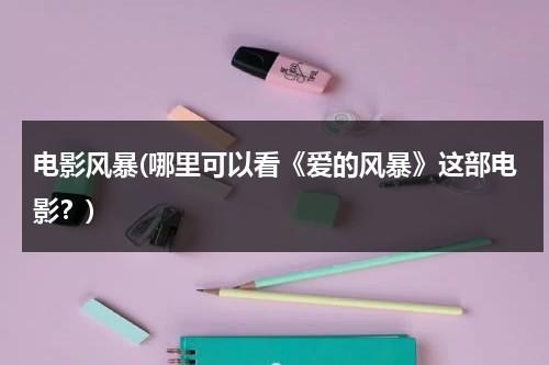 电影风暴(哪里可以看《爱的风暴》这部电影？)-第1张图片-九妖电影