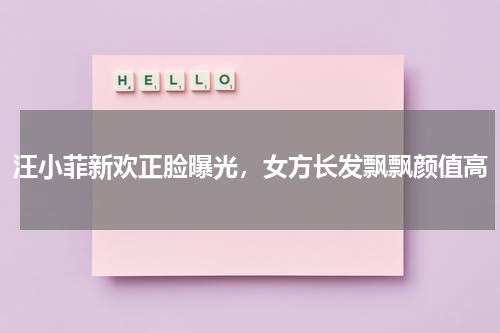汪小菲新欢正脸曝光，女方长发飘飘颜值高-第1张图片-九妖电影
