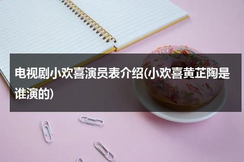 电视剧小欢喜演员表介绍(小欢喜黄芷陶是谁演的)（小欢喜黄芷陶哭了话本小说网）-第1张图片-九妖电影