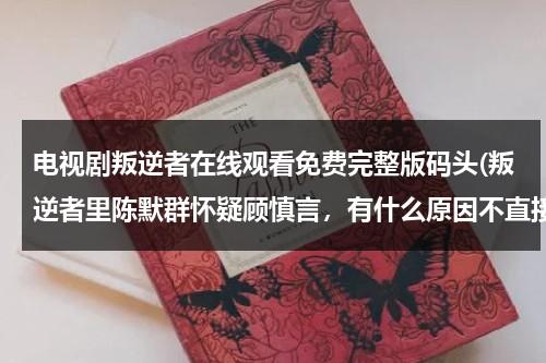 电视剧叛逆者在线观看免费完整版码头(叛逆者里陈默群怀疑顾慎言，有什么原因不直接编个罪名逼供？)（叛逆者电视剧全集演员表）-第1张图片-九妖电影