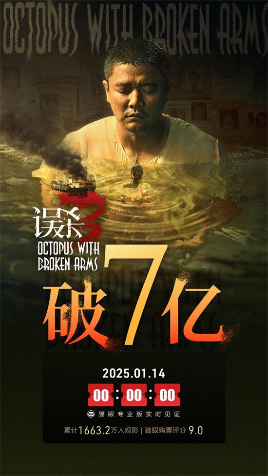 《误杀3》累计票房破7亿 暂列2025年票房榜榜首（误杀电影票房是多少）-第1张图片-九妖电影