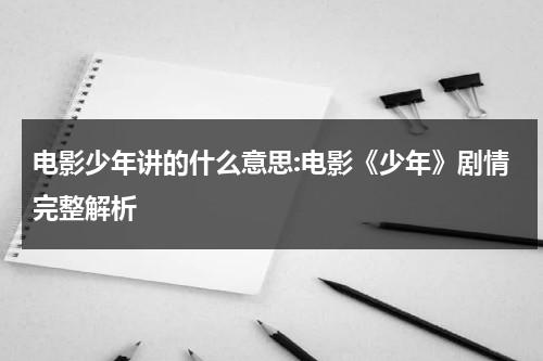 电影少年讲的什么意思:电影《少年》剧情完整解析（少年电影简介）-第1张图片-九妖电影