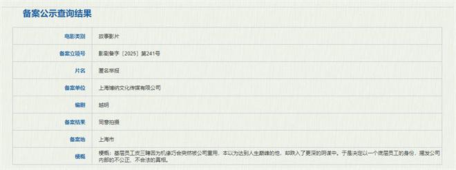 底层牛马vs公司阴谋！博纳新片《匿名举报》立项（匿名举报范文模板）-第1张图片-九妖电影