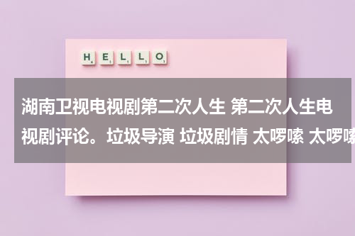 湖南卫视电视剧第二次人生 第二次人生电视剧评论。垃圾导演 垃圾剧情 太啰嗦 太啰嗦 了 中国的烂片（第二次人生75集大结局播放看一）-第1张图片-九妖电影