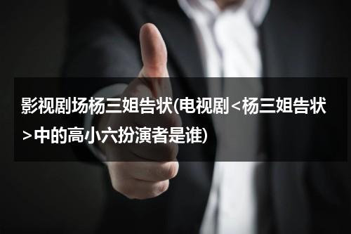 影视剧场杨三姐告状(电视剧中的高小六扮演者是谁)（杨三姐告状有几集）-第1张图片-九妖电影