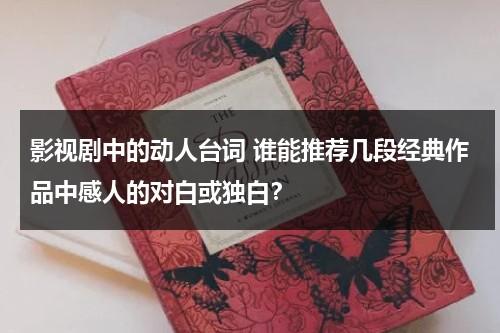 影视剧中的动人台词 谁能推荐几段经典作品中感人的对白或独白？（感人肺腑的电影台词）-第1张图片-九妖电影