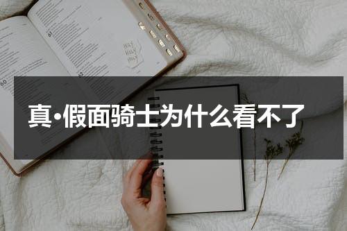 真·假面骑士为什么看不了（真假面骑士 在线播放）-第1张图片-九妖电影