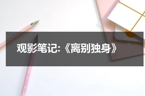 观影笔记:《离别独身》（独自离开什么意思）-第1张图片-九妖电影
