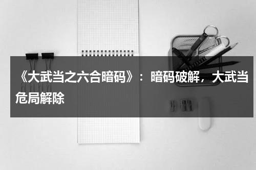 《大武当之六合暗码》：暗码破解，大武当危局解除（武当六和功）-第1张图片-九妖电影