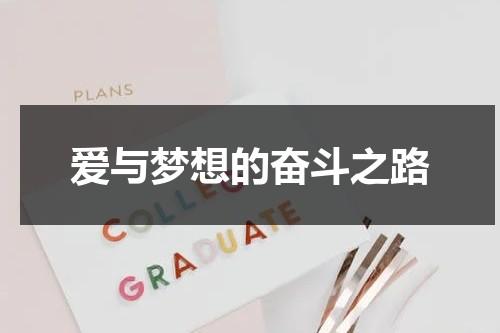 爱与梦想的奋斗之路（爱与梦想教学计划）-第1张图片-九妖电影
