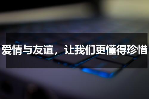 爱情与友谊，让我们更懂得珍惜（友情比爱情珍贵的句子）-第1张图片-九妖电影