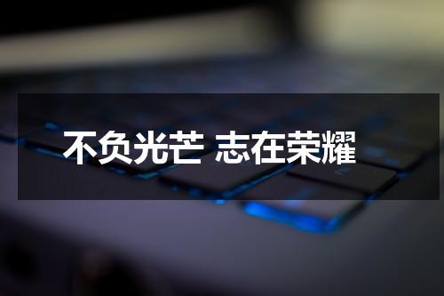 不负光芒 志在荣耀（不负荣光不负你完整版小说）-第1张图片-九妖电影