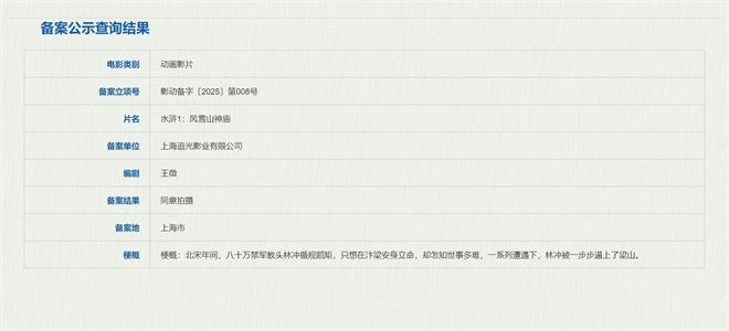 追光动画将推三国、水浒系列 2026夏季冬季上映！（三国水浒影视城在哪里）-第2张图片-九妖电影
