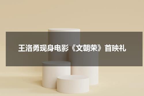 王洛勇现身电影《文朝荣》首映礼-第1张图片-九妖电影