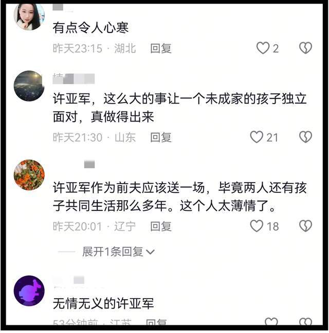 不发声悼念,不参加葬礼,许亚军亲手撕碎了何晴为他保留的体面!-第27张图片-旧杳电影网 不发声悼念,不参加葬礼,许亚军亲手撕碎了何晴为他保留的体面!-第27张图片-旧杳电影网