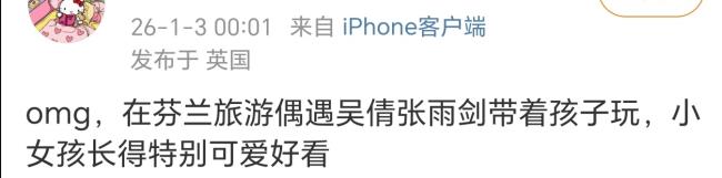 复合信号拉满！离婚三年吴倩张雨剑带娃同游芬兰-第1张图片-旧杳电影网