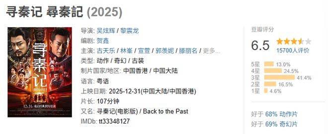 全靠同行衬托，《寻秦记》赢得挺尴尬的-第1张图片-旧杳电影网