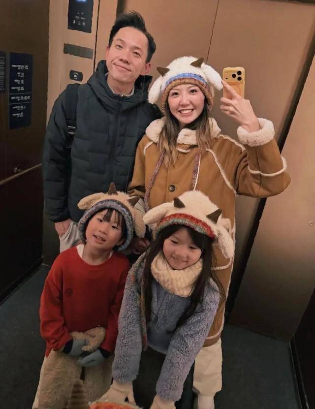 TVB女星一家四口吉林长白山滑雪，八岁女儿越大越靓女-第4张图片-旧杳电影网