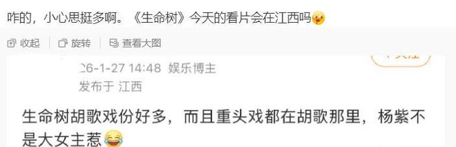 《生命树》定档，胡歌的重头戏被指比杨紫多，爆的可能性大吗？-第7张图片-旧杳电影网